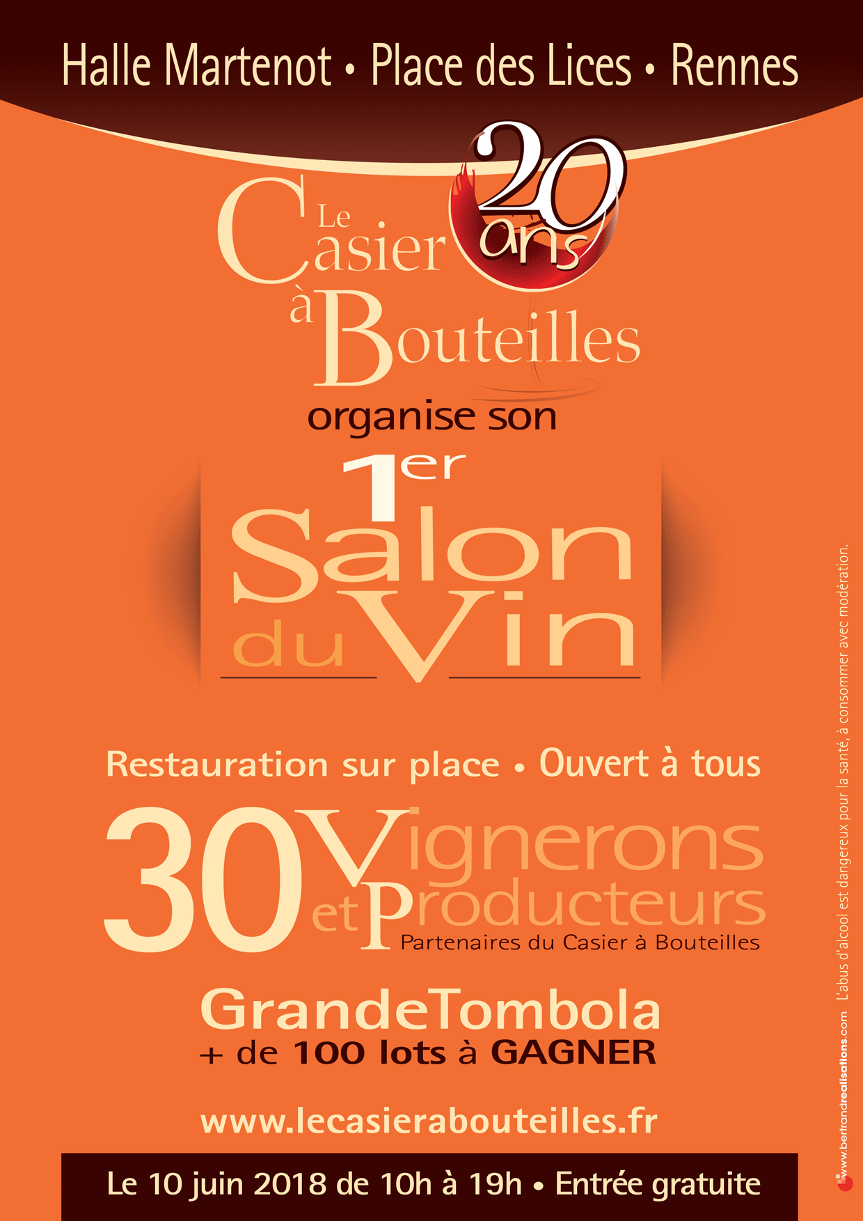 affiche salon du vin casier à bouteilles